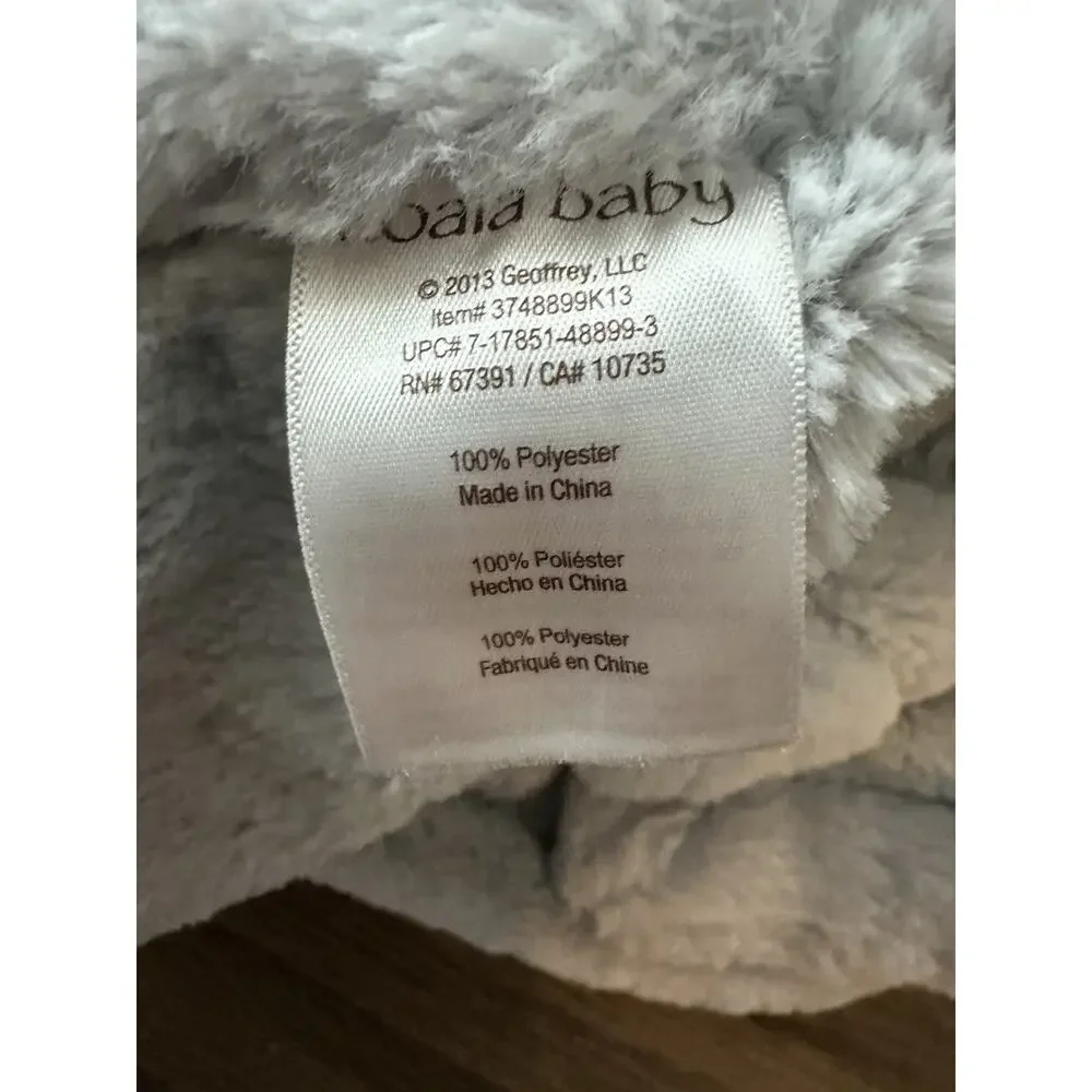 KOALA BABY Blanket Gray Chevron Lovey Plush Faux Fur Minky Toys R Us grey